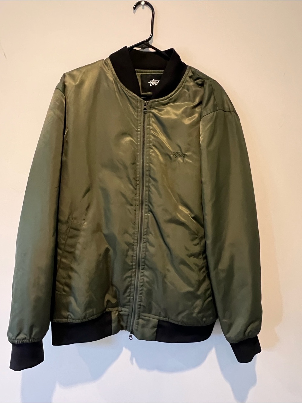 Stussy Olive Green Bomber Jacket